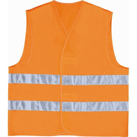 GILET DE SIGNALISATION DELTA PLUS POLYESTER BANDES PARALLELES ORANGE GILP2 - GILP2OR0   52/54 (L)