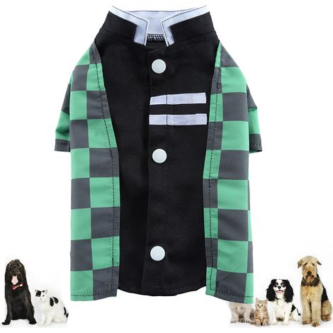 1 costume d'Halloween pour animaux de compagnie, kimono cosplay anime, polyester, pour chien ou chat, tailles S à XL (1/5)
