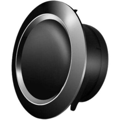 Grille de ventilation, version disque rond, pour cuisines, salles de bains, pour ouvertures de 150 mm de diamètre, noire (1/4)