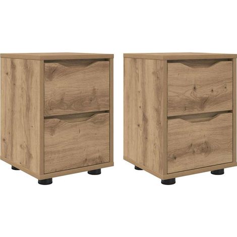 Maison Exclusive - Nachttische 2 pcs Artisan-Eiche 30,5 x 30 x 43