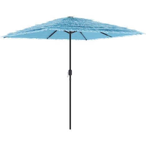Sombrilla de jardín resistente a los rayos UV con mástil de acero 248 x 248 x 248 cm diseño moderno poliéster azul 020056386