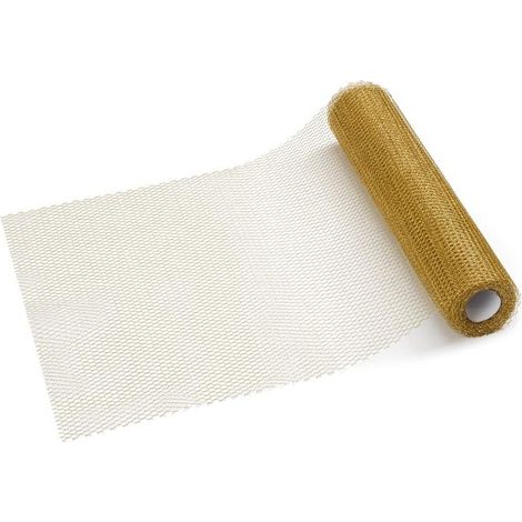 Tischläufer aus Netzgewebe, goldfarben, Tischdekoration für Valentinstag, Kommunion, Hochzeit, 0,36 x 9 m