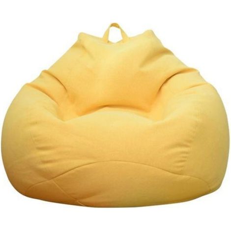 Pouf sans Remplissage Pouf Poire Adulte et Enfants Housse Pouf Poire pour Détente Extérieure et Intérieure (Jaune 8090cm) POUF (1/5)
