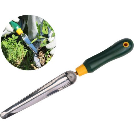 Pelle à Désherber en Acier Inoxydable avec Manche en Plastique, Outil de Jardin Polyvalent pour Transplantation et Désherbage (1/5)
