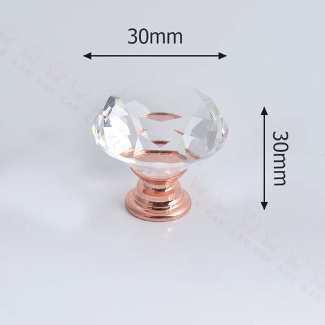Ensemble de 10 boutons et poignées de meuble en cristal diamant, quincaillerie pour coiffeuse