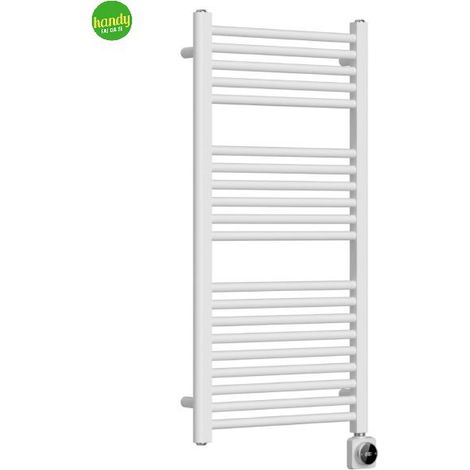 Radiatore termoarredo scaldasalviette elettrico bianco con tubolari Ø22mm  modello silvia mm 700x500 watt 300 - delta calorifico 1118 - 14 barre MAGMA