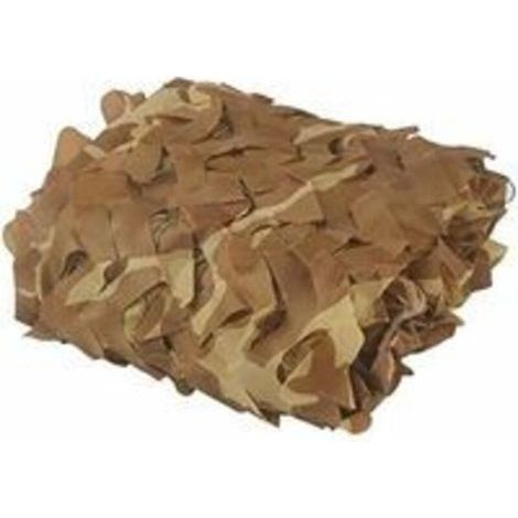 Filet de Camouflage Parfaits pour Chasse, Ombrage,Camouflage Décoration,Parasol,Terrasse Protection Solaire, Sable, 2x5m - RWVoile d'ombrage (1/5)