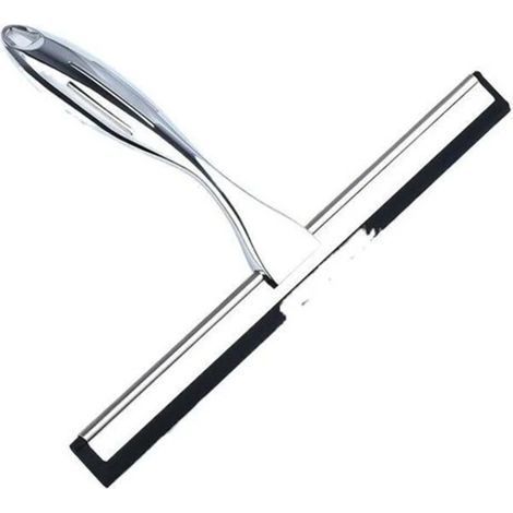 Grattoir de douche, grattoir à vitres revisité, grattoir ménager en acier inoxydable pour miroirs de salle de bain et vitres de voiture, multifonctionnel (1/4)