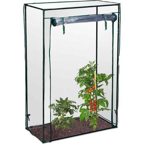 Serre de Jardin Tomate, Balcon, Protection, bâche, 150x100x50 cm, Acier, PVC, Transparent (1/5)