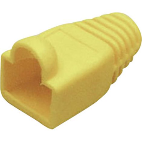 Passe-câble anti-pliage pour RJ45 mâle TRU COMPONENTS 1582531 RJ45 Protection anti-pliure jaune 1 pc