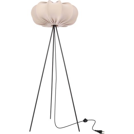 Lampadaire trépied nordique abat-jour beige E27 40W (1/3)