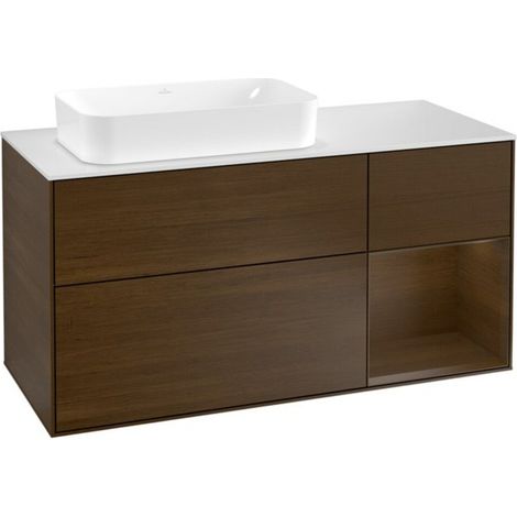 V&B Waschtischunterschrank Finion 120cm, Pl wh. m, Reg re wal ven, wal ven (1/2)