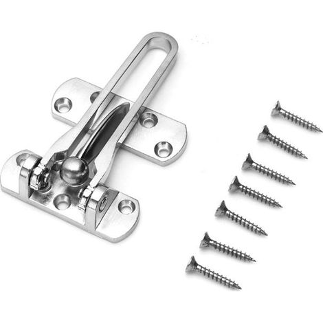 Métal Alliage de Zinc Assurance Antivol Porte Sécurité Chaîne Maison Serrure Hôtel Épaissi Antivol Boucle Antivol,Chrome color (1/5)