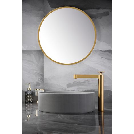 Imex - Grifo Monomando Lavabo Caño Alto Oro Serie Olimpo (1/3)