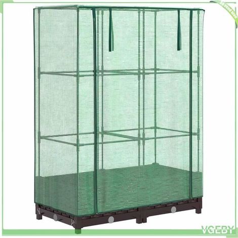 Jardinière surélevée avec housse - FAFEICY - 4015796 - 80x40x123 cm - aspect rotin - housse imperméable (1/5)