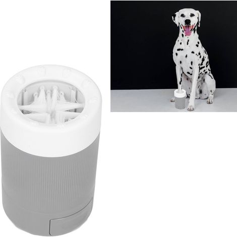 Halbautomatisches, tragbares Pfotenwaschbecken für Hunde und Katzen, Grau (1/5)
