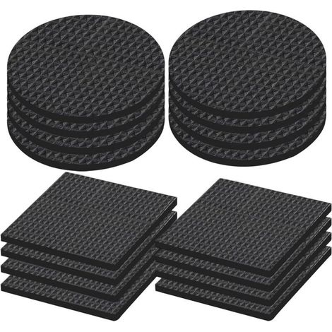 16 Pièces Patin Chaise, Patin Antiderapant, Pieds Caoutchouc Patins Autocollant Protecteurs de Meubles, Patins de Protection pour Sols en Boi 40mm (1/4)