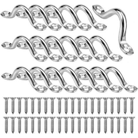Boucles de pont en acier inoxydable 20 pièces – Œillets 4mm – Fixation robuste pour kayak et canoe – Installation facile avec vis incluses (1/5)