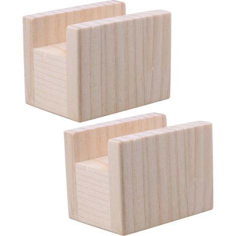 Deux cales en bois cubiques pour rehausser les meubles à usage domestique, rehausseurs de cadre de lit, rainure de 4 cm, rehausse de 5 cm. (1/5)