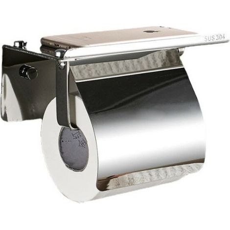 Nazalus-Hot Sale-Wandmontierter Toilettenpapierhalter mit Aufbewahrungsregal aus Edelstahl 304 mit abgedecktem Badezimmer-Telefonhalter, Badezimmer-Wasserhahn