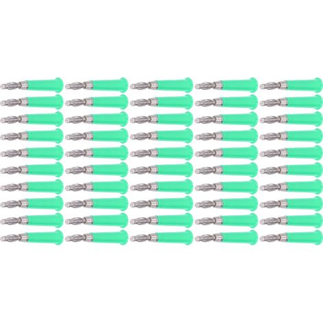 Lot de 50 fiches banane ABS alliage zinc soudure connecteur haut-parleur 4mm prise verte (1/5)