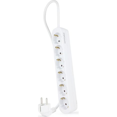 Regleta NANOCABLE 10.37.0006-NS 3680 W 250 V 1,4 m (1/4)