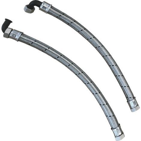 Water Softener Installation Hoses - Steel Braided 22mm 3/4"" High Flow Max Flo (1/2)