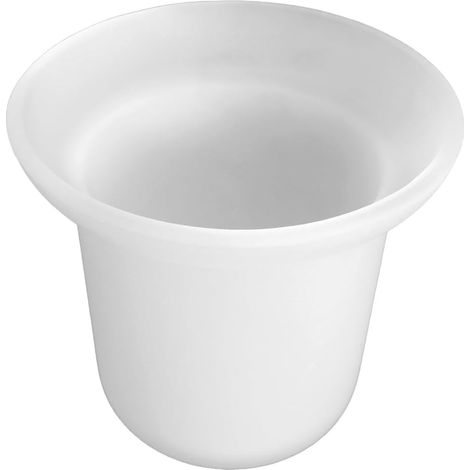 Porte-brosse WC antidérapant en verre dépoli, adapté pour les appartements, les toilettes publiques, les salles de bain (1/5)