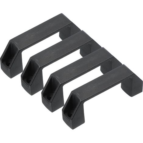 4 Pièces Poignées de Tirage en Plastique Poignées Carrées Noires avec Entraxes de 90 mm, pour Tiroirs de Cuisine, pour Matériel de Bagages Équipements Mécaniques (1/5)