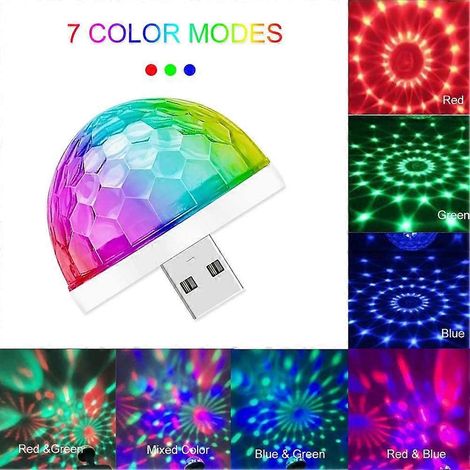 Mini guirlandes lumineuses disco USB, lot de 3, lumières de fête activées par le son (1/4)