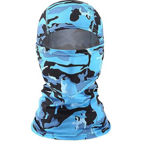 camouflage Bleu Cagoule De Moto Pour Homme Femme, Balaclava Lastique Avec Cache-cou, Pour Sports Velo Ski Snowboard Randonne, Portable Cagoule Dou (1/5)