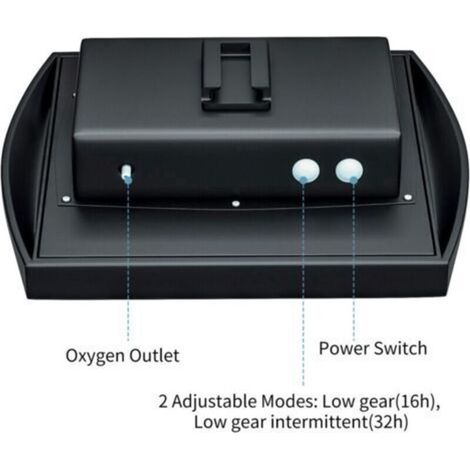 Pompe à oxygène solaire 6V 2W, avec tube de 8.2ft et 2 roches à bulles, pour les bassins de poissons de jardin, les piscines extérieures et les étangs