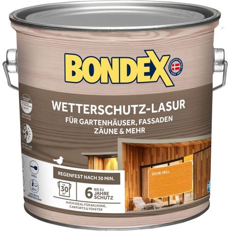 Bondex Wetterschutz Lasur Eiche hell 2,5 L (1/4)