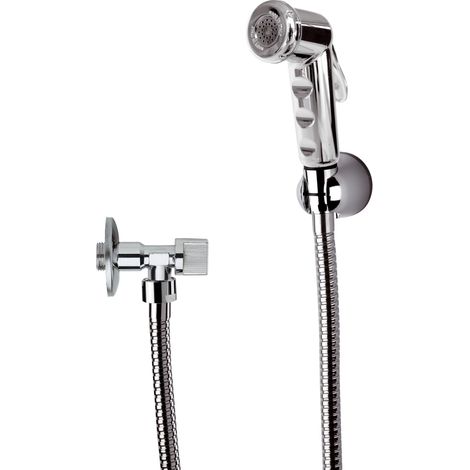 Set doccetta bidet con rubinetto e supporto cromato (1/2)