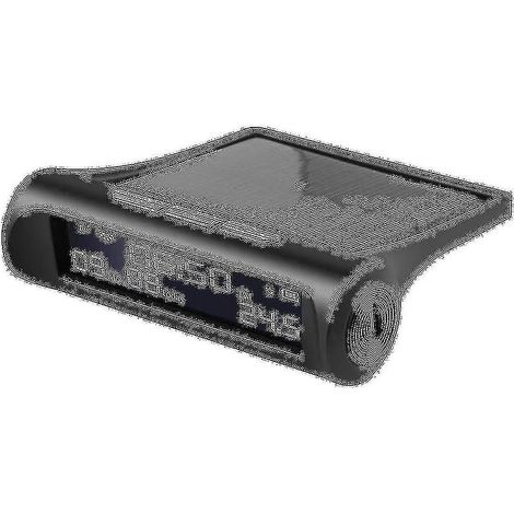 Horloge de voiture numérique à énergie solaire avec écran LCD affichant l'heure, la date et la température intérieure adaptée aux accessoires personnels d'extérieur pour voiture. (1/5)