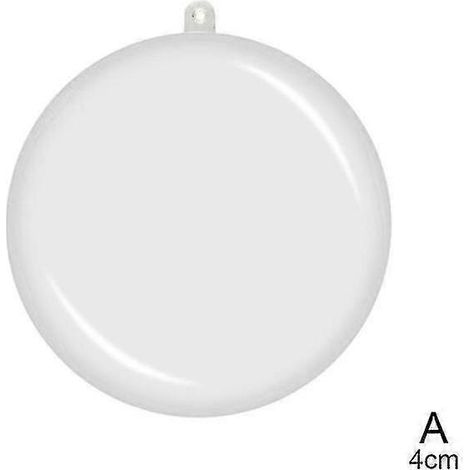 Boule de Noël transparente en plastique ouvert de 4 à 10 cm, boîte cadeau, décoration pour sapin de Noël (1/5)