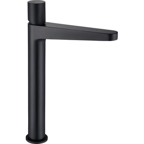 Waschtischarmatur Bernstein 8214 Hoher Auslauf Schwarz matt