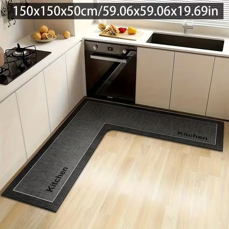 Tapis de Cuisine Antidérapant – Dos en Caoutchouc, Ultra Absorbant, Lavable en Machine, Protection de Sol Design Moderne (1/5)