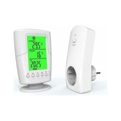 Prise thermostat sans fil, thermostat intelligent programmable pour maison connectée, contrôle de synchronisation de la température et de l'isolation (1/4)