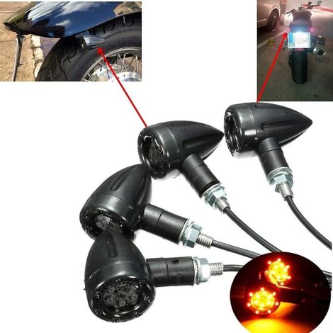 Clignotants moto 4 pièces, clignotants adaptatifs pour moto, feux indicateurs de direction modifiés, accessoires de personnalisation