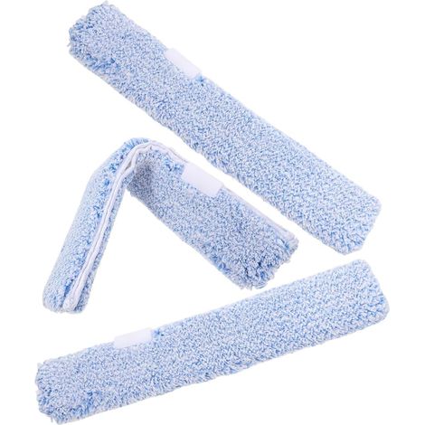 Lot de 3 Recharges Manchons de Nettoyage de Vitres Réutilisables 35 CM pour Raclettes Standard Lingettes Lavables pour Nettoyage des Fenêtres et Surfaces Vitrées à Domicile (1/5)