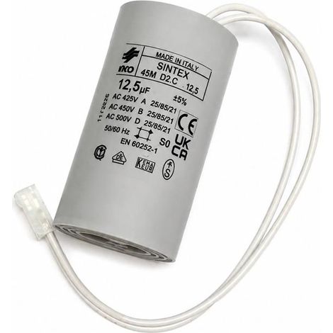 Condensatore Pp 12,5Mf 450V Cavi Unipolari 150Mm Ricambio Originale FAAC 63002785