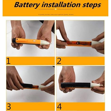 Stylo testeur électrique sans contact avec indicateur LED pour la détection de circuits (1/5)