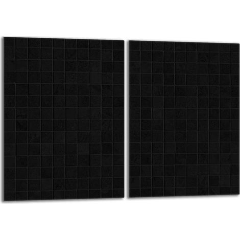 Glasschutzplatte für Herd 2x40x52 Schwarz (1/5)