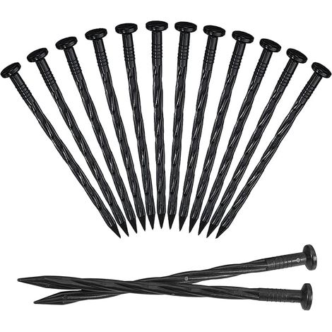 Clous Bordure de Gazon,tuteur Tomate, Piquets d'ancrage de Jardin en Plastique Clou de Sol pour Tente Piquets de Jardin en Spirale pour Bordure de Pavé Gazon Artificiel(8 Pouces) (1/5)