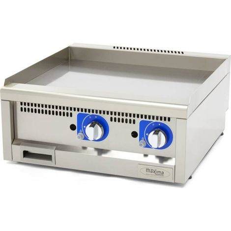 Plancha professionnelle - Lisse - Double unité - 60cm de profondeur - Gaz - Maxima (1/5)