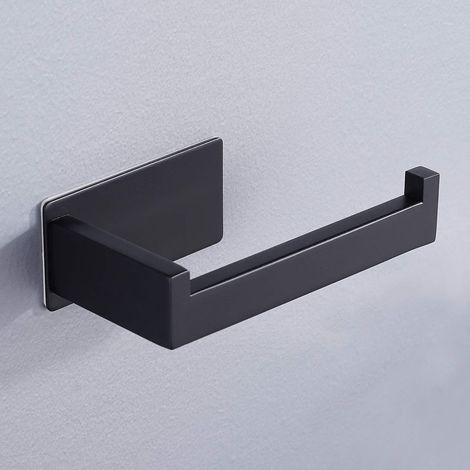 noir Porte Serviette Salle De Bain  Percage Auto-adhsif Serviette Barre Acier  De Serviettes Wc Accessoirs Salles De Bain (1/4)