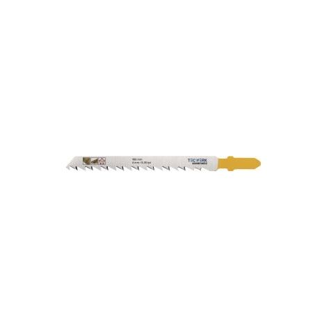 Lame de scie sauteuse Longueur totale 100mm Denture 4mm Épaisseur 1,45mm HCS 5 pces/carte TECWERK (1/2)