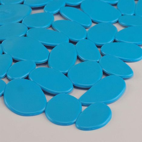 TAPPETO DOCCIA SASSOLINI CM.54X54 AZZURRO (1/2)