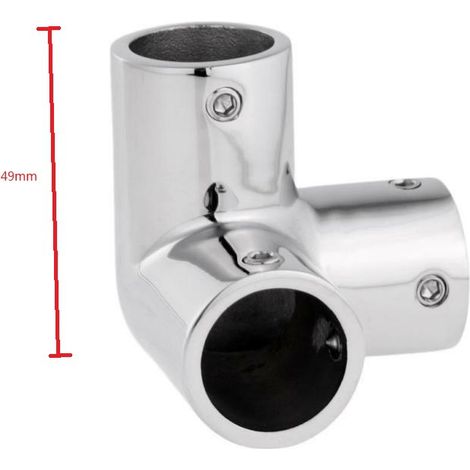 Right-angled T-piece made of 316 stainless steel casting, 22 mm, accessory for ship and boat building.--DTEKGAZ